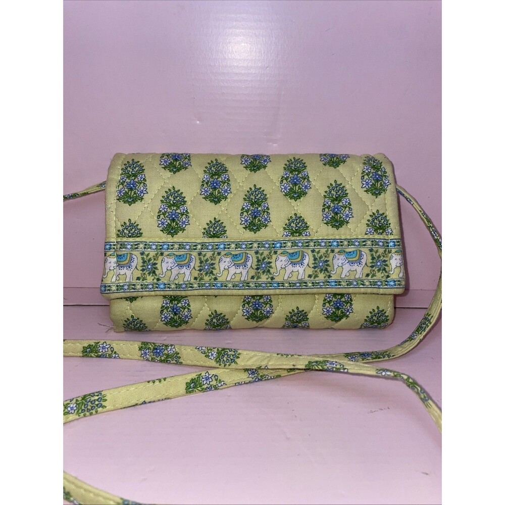 Retired VERA BRADLEY Wallet Shoulder Handbag Citrus Elephants Cottagecore